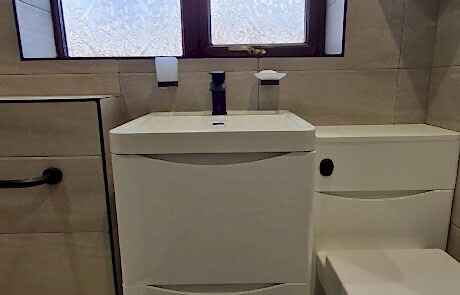 new bathroom with shower seat 2